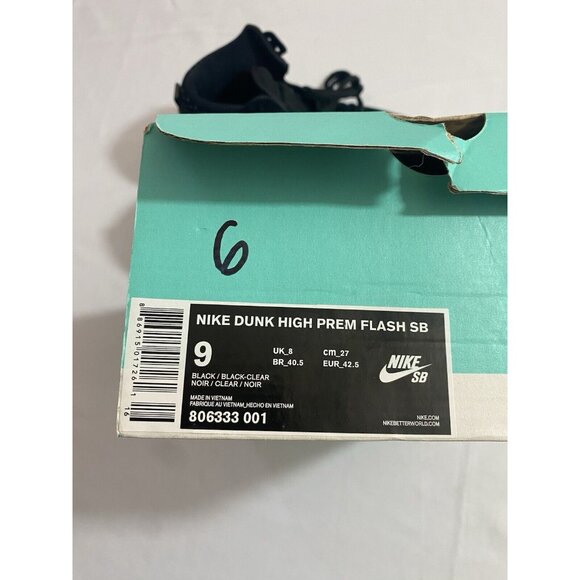 Pre-Owned Mens Size 9 - Nike SB Dunk Premium High Flash SB 806333 001 main image 4